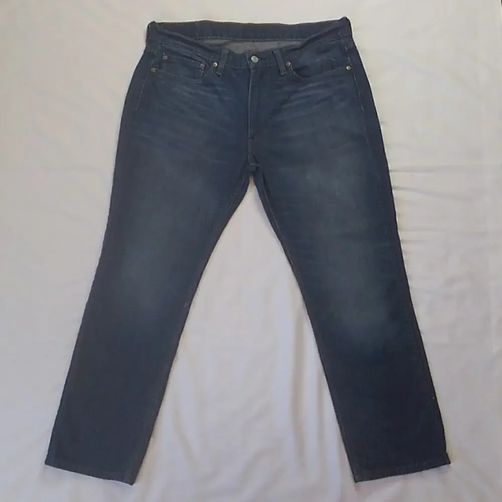 Men Levi's 514 Straight Leg Denim Blue Jeans 36X30